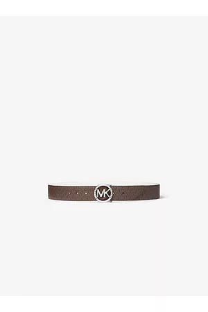 Michael Kors Mujer Cinturones - MKCinturón reversible con motivo de cocodrilo en relieve y logotipos - Blanco(Blanco) - Michael Kors