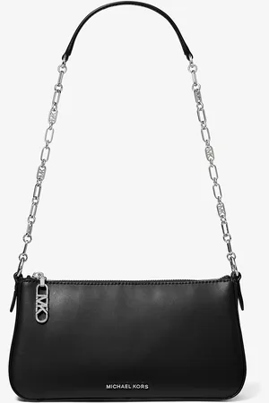 Michael Kors MKPochette mediano de piel con cadena de eslabones y logotipo imperio - - Michael Kors