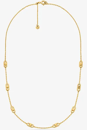 Michael Kors MKCollar Astor Link pequeño de plata de ley chapada en metal precioso - - Michael Kors