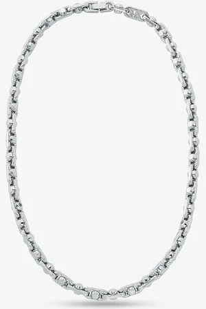 Michael Kors MKCollar Astor Link mediano de latón chapado en metal precioso con incrustaciones - - Michael Kors