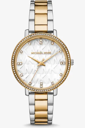 Michael Kors MKReloj Pyper en dos tonos con incrustaciones y logotipo - - Michael Kors