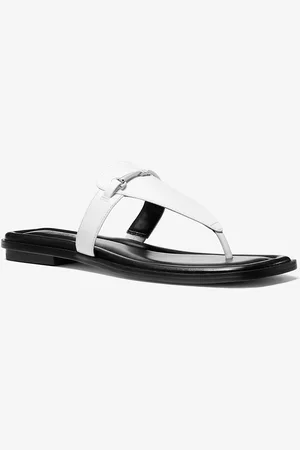 Michael Kors MKSandalia Lena de piel con tira en forma de T - - Michael Kors