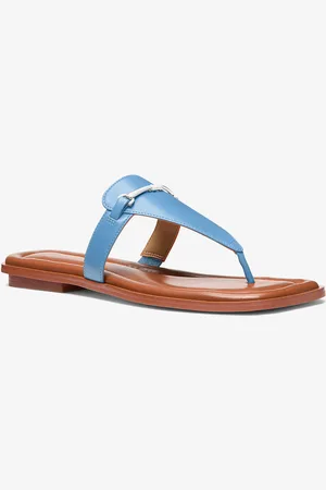 Michael Kors MKSandalia Lena de piel con tira en forma de T - - Michael Kors