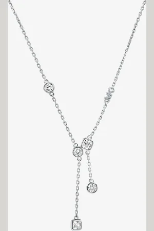 Michael Kors MKCollar con bisel de plata de ley chapada en metales preciosos - - Michael Kors