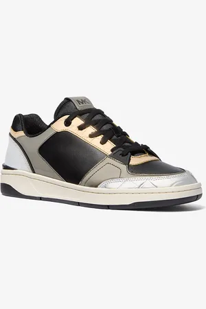Michael Kors MKZapatilla Rebel de piel con bloque de color - - Michael Kors