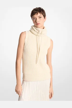 Michael Kors MKJersey de cachemir sin mangas con cuello chimenea - - Michael Kors