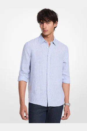 Michael Kors MKCamisa a rayas de lino - - Michael Kors