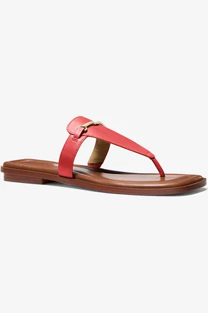 Michael Kors MKSandalia Lena de piel con tira en forma de T - - Michael Kors
