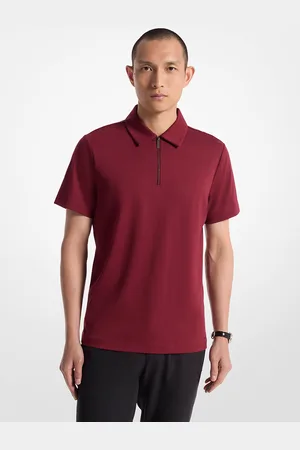 Michael Kors MKPolo de algodón con media cremallera - - Michael Kors