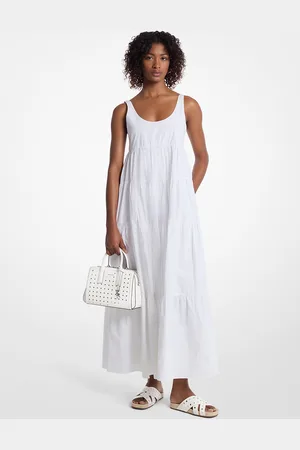 Michael Kors MKVestido de algodón elástico con capas - - Michael Kors
