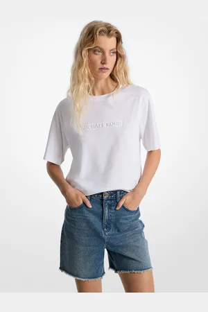 Michael Kors MKCamiseta de algodón con logotipo bordado - - Michael Kors