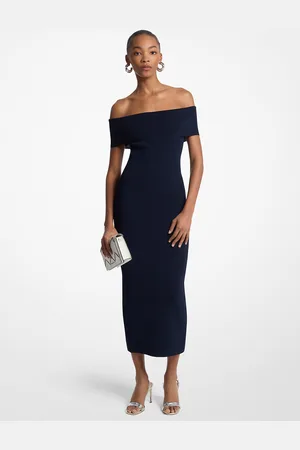 Michael Kors MKVestido de punto elástico con los hombros descubiertos - - Michael Kors