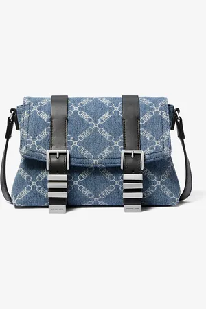 Michael Kors MKBandolera Darrington mini de jacquard de denim con rombos imperio - - Michael Kors