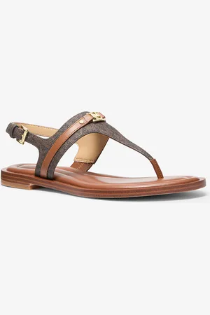 Michael Kors MKSandalia Mandy con tira en forma de T y logotipo - - Michael Kors