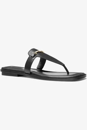 Michael Kors MKSandalia Lena de piel con tira en forma de T - - Michael Kors
