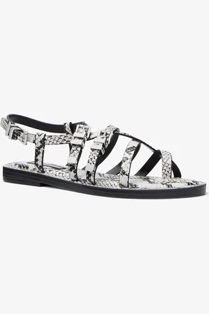 Michael Kors MKSandalia Darrington de piel con motivo de serpiente en relieve - - Michael Kors