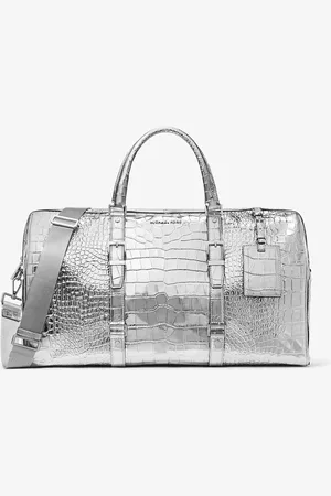 Michael Kors MKBolso de viaje Bedford Travel extragrande de piel metalizada con motivo de cocodrilo en relieve - - Michael Kors