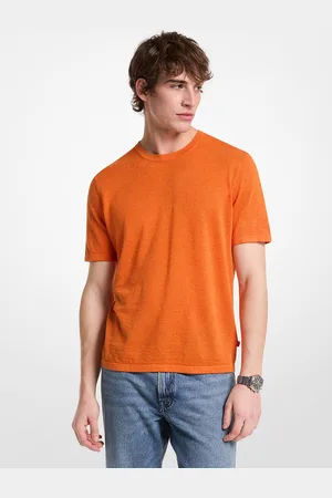 Michael Kors MKCamiseta de lino y algodón - Naranja - Michael Kors
