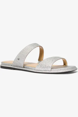 Michael Kors MKSandalia Jaida de piel con adornos brillantes - - Michael Kors