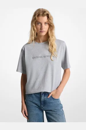 Michael Kors MKCamiseta de algodón con logotipo bordado - - Michael Kors