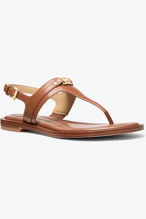 Michael Kors MKSandalia Mandy de piel con tira en forma de T - - Michael Kors
