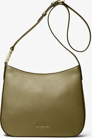 Michael Kors MKBandolera Kensington grande de piel granulada - Verde - Michael Kors