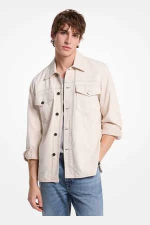 Michael Kors MKChaqueta tipo camisa vaquera de mezcla de algodón y lino - - Michael Kors