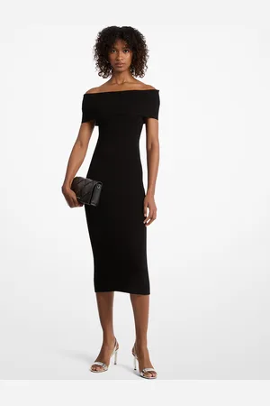 Michael Kors MKVestido de punto elástico con los hombros descubiertos - - Michael Kors