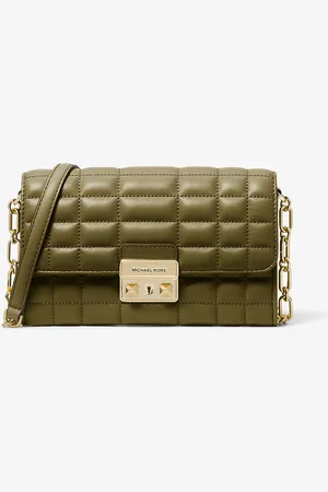 Michael Kors MKBandolera Tribeca grande transformable de piel - Verde - Michael Kors