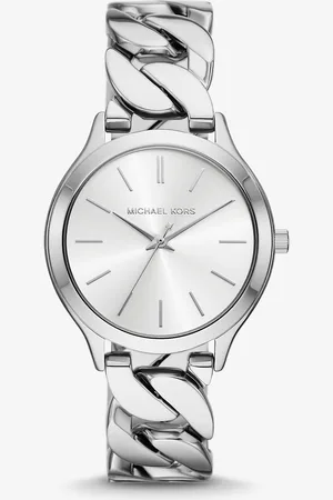 Michael Kors MKReloj Runway fino en tono con cadena de eslabones - - Michael Kors