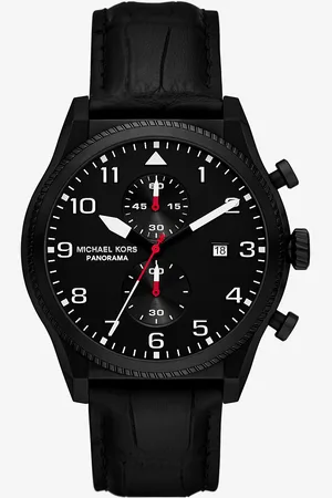 Michael Kors MKReloj Panorama oversize en tono con correa de piel con motivo de cocodrilo en relieve - - Michael Kors