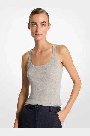Michael Kors MKCamiseta de tirantes acanalada de viscosa elástica - - Michael Kors