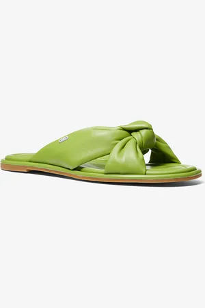 Michael Kors MKSandalia Elena de piel - Verde - Michael Kors