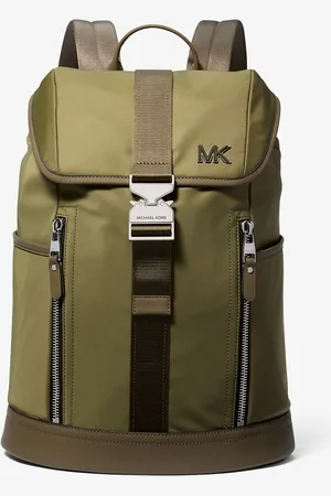 Michael Kors MKMochila Eli tipo aviador de nailon - Verde - Michael Kors