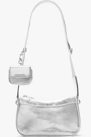 Michael Kors MKBandolera Jet Set mediana de piel metalizada con funda para AirPods Pro® de Apple - - Michael Kors