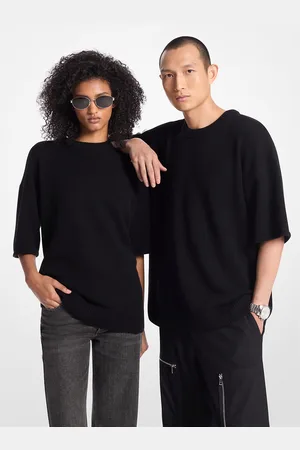 Michael Kors MKJersey de mezcla de lana y cachemir de manga corta - - Michael Kors