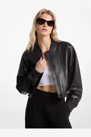 Michael Kors MKChaqueta bomber corta de piel - - Michael Kors