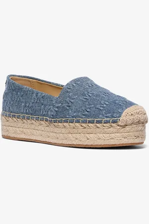 Michael Kors MKAlpargata Lynn de denim con plataforma y logotipo en relieve - - Michael Kors