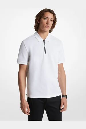 Michael Kors MKPolo de algodón con media cremallera - - Michael Kors