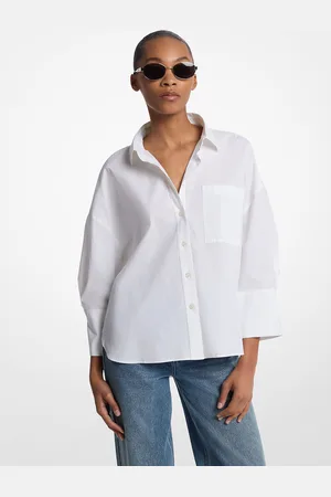Michael Kors MKCamisa de popelina de algodón elástica - - Michael Kors