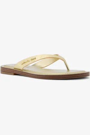 Michael Kors MKChancla Koko de piel metalizada con efecto arrugado - - Michael Kors