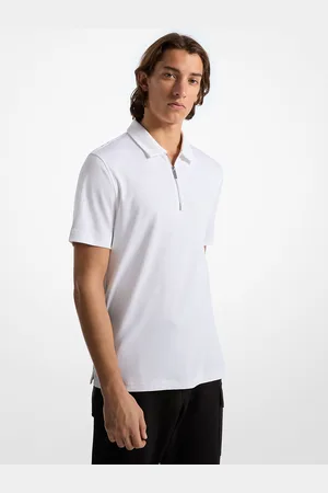 Michael Kors MKPolo de algodón con media cremallera - - Michael Kors