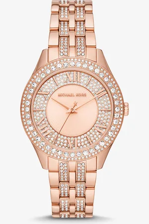 Michael Kors MKReloj Harlowe en tono rosa con incrustaciones - Rosa - Michael Kors