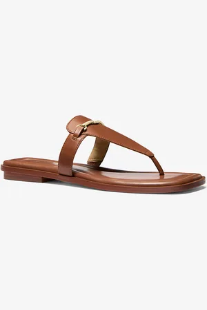 Michael Kors MKSandalia Lena de piel con tira en forma de T - - Michael Kors