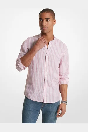 Michael Kors MKCamisa de mezcla de lino a rayas - - Michael Kors