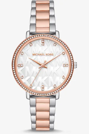 Michael Kors MKReloj Pyper en dos tonos con logotipo en relieve - - Michael Kors