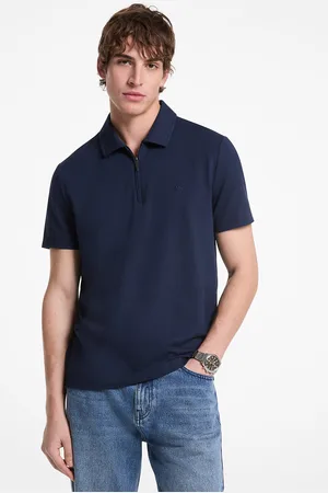 Michael Kors MKPolo de piqué de mezcla de algodón con cremallera - - Michael Kors