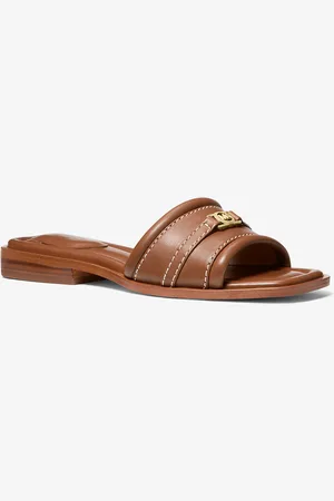 Michael Kors MKSandalia plana Mandy de piel - - Michael Kors