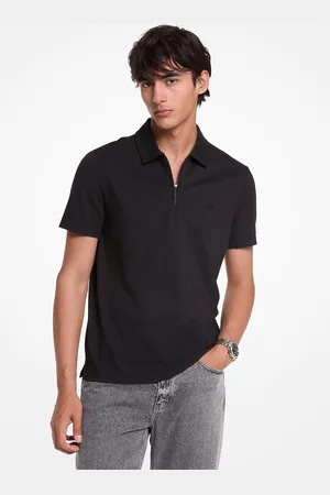 Michael Kors MKPolo de piqué de mezcla de algodón con cremallera - - Michael Kors