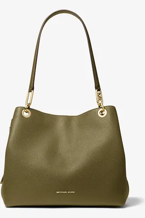 Michael Kors MKBolso tote Kensington grande de piel granulada - Verde - Michael Kors